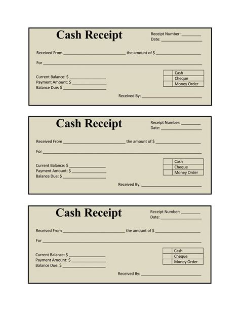 17 Free Cash Receipt Templates for Excel, Word and PDF.